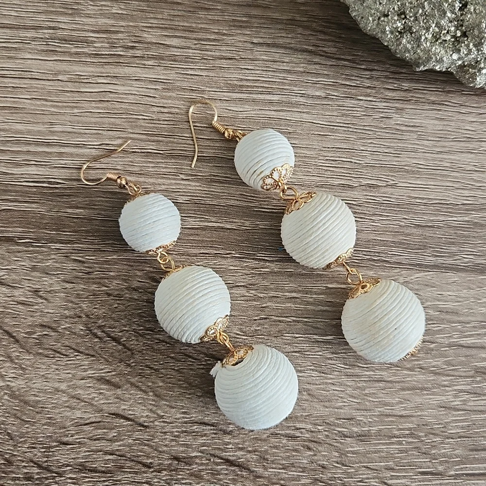Tri Layer Boho Statement Earrings - Picture 3 of 5